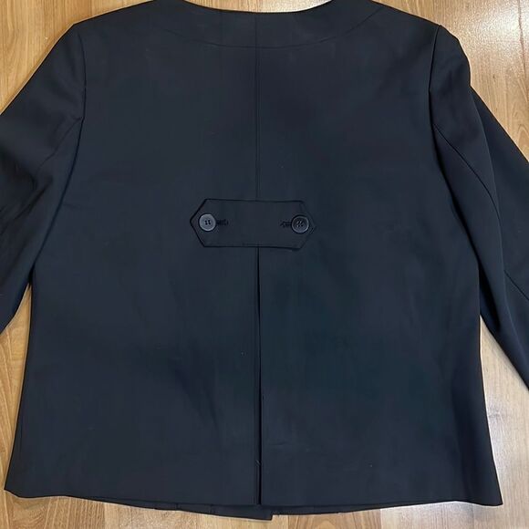Alfani Black Scoop Neck 3 Button Blazer Suit Jacket 4 Business Career Casual - Picture 8 of 9